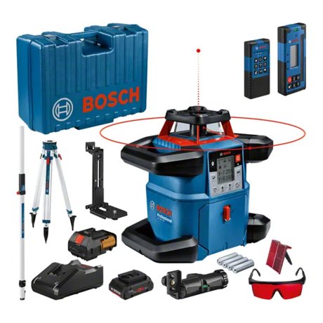 Laser rotatif 18V GRL 600 CHV avec 1 batterie 4 Ah + chargeur + coffret - BOSCH