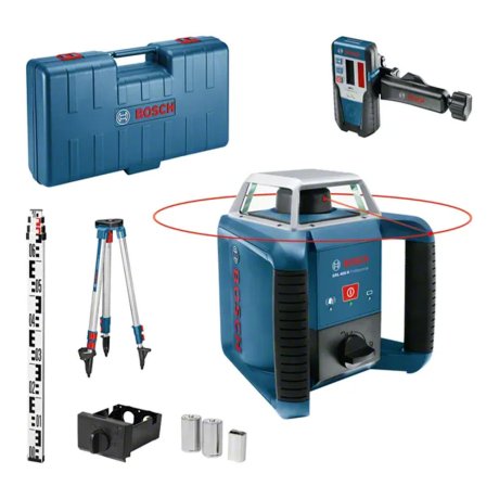 Laser rotatif GRL 400 H avec trépied + accessoires + coffret - BOSCH