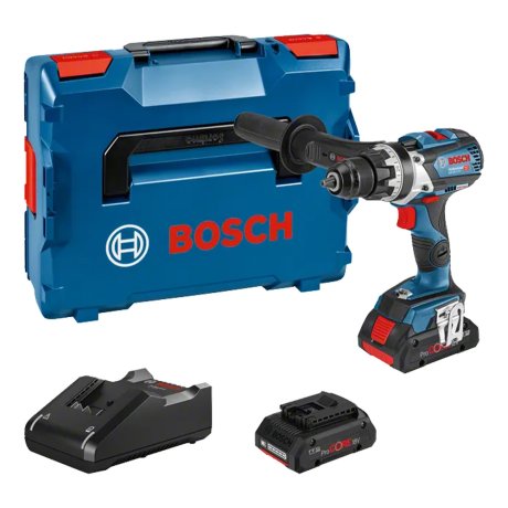 Perceuse-visseuse GSR 18V-110 C avec 2 batteries 4 Ah + chargeur + L-Boxx - BOSCH