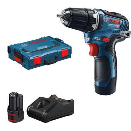 Perceuse-visseuse GSR 12V-35 avec 2 batteries 3 Ah + chargeur + L-Boxx - BOSCH
