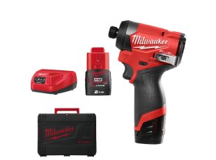 Visseuse à choc 1/4" M12 Fuel™ avec 2 batteries 2 Ah + chargeur + HD Box - MILWAUKEE