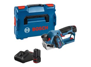 Rabot GHO 12V-20 avec 2 batteries 3 Ah + chargeur + L-Boxx - BOSCH