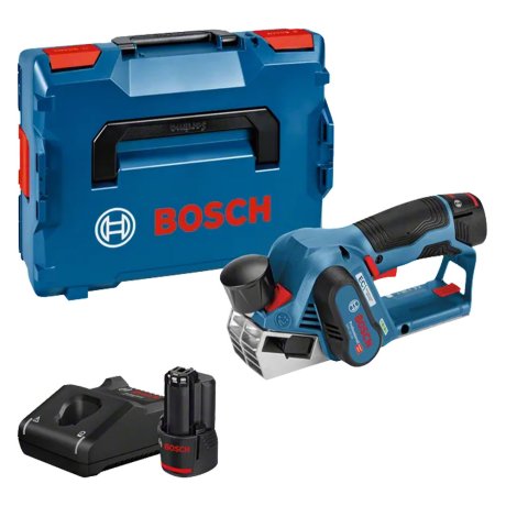 Rabot GHO 12V-20 avec 2 batteries 3 Ah + chargeur + L-Boxx - BOSCH