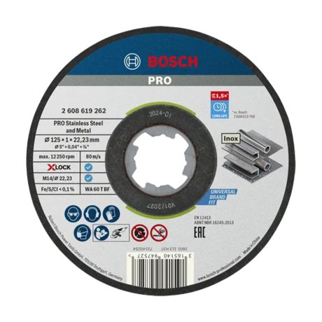 Disque à tronçonner X-Lock Ø125 x 22,23 x 1 mm - BOSCH