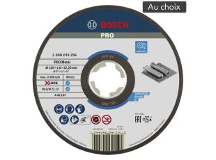 Disque à tronçonner X-Lock pour métal Ø125 mm, épaisseur au choix - BOSCH