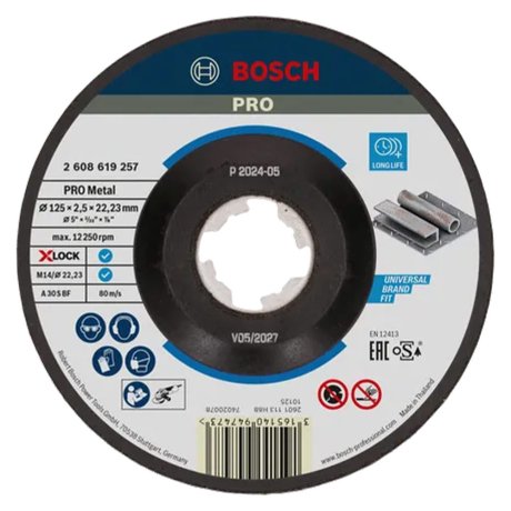 Disque à tronçonner X-Lock pour métal Ø125 mm, épaisseur au choix - BOSCH
