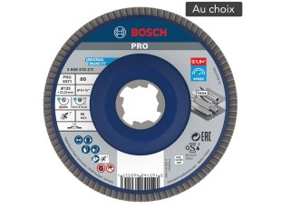 Disque à lamelles X-Lock métal et inox Ø125 mm, grain au choix - BOSCH