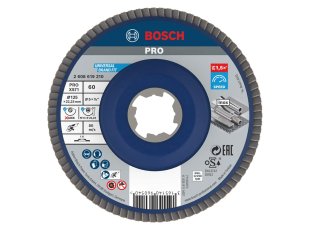 Disque à lamelles X-Lock métal et inox Ø125 mm, grain 60 - BOSCH