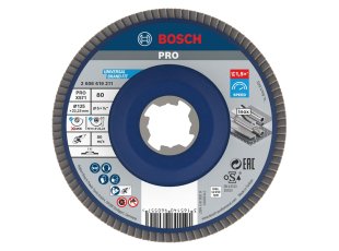 Disque à lamelles X-Lock métal et inox Ø125 mm, grain 80 - BOSCH