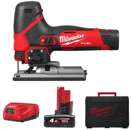 Scie sauteuse M12 Fuel™ avec 2 batteries 2 & 4 Ah + chargeur + HD Box - MILWAUKEE