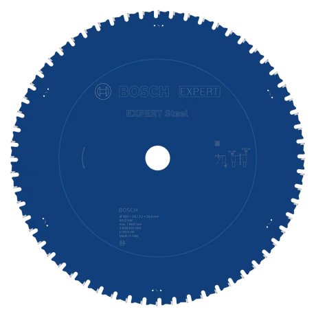 Lame de scie métal Ø305 x 25,4 x 2,6 mm 60 dents pour métal - BOSCH