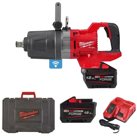 Boulonneuse 1" poignée D One-Key™ M18 Fuel™ O'Ring avec 2 batteries 12 Ah + chargeur - MILWAUKEE