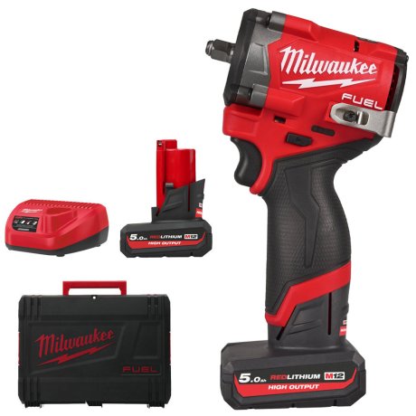 Boulonneuse compacte 3/8" M12 Fuel™ O'Ring avec 2 batteries 5 Ah + chargeur + HD Box - MILWAUKEE