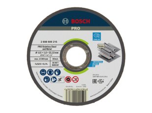 Disque à tronçonner métal et inox Ø115 x 1,6 x 22,23 mm plat - BOSCH