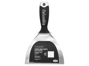 Couteau à enduire inox 3 voies, manche confort grip, 15 cm - COLUMBIA