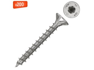 Vis à bois inox A2 Power-Fast tête fraisée FPF II CTF, taille au choix - FISCHER