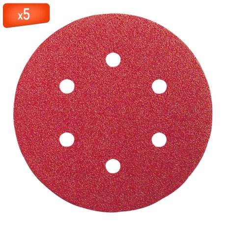 Boîte de 5 feuilles abrasives Ø150 mm C430 bois et peinture, grain 60 - BOSCH
