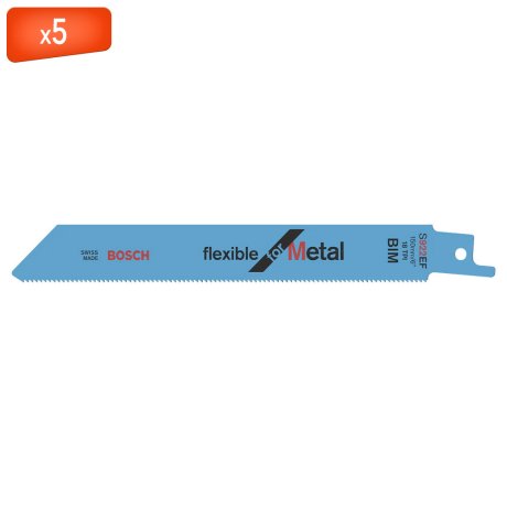 Pack 5 lames de scie sabre S 922 EF pour métal 150 mm - BOSCH