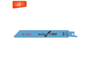 Pack 5 lames de scie sabre S 922 BF pour métal 150 mm - BOSCH
