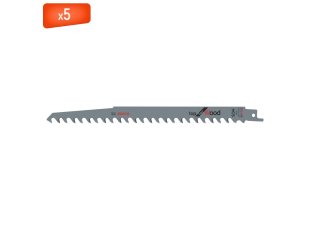 Lames de scie sabre S 1542 K pour bois 240 mm, x5 - BOSCH