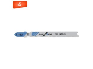 Pack 5 lames de scie sauteuse 92 mm T 118 A - BOSCH