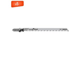 Lames de scie sauteuse T 301 CD pour bois, x5 - BOSCH