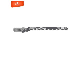 Pack 5 lames de scie sauteuse T 119 BO pour bois - BOSCH