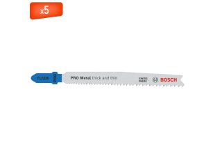 Pack 5 lames de scie sauteuse T 123 XF pour métal - BOSCH