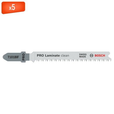 Pack 5 lames de scie sauteuse T 101 BIF pour stratifié - BOSCH