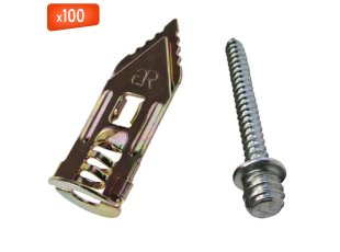 Cheville Gold + patte à vis M7, 100/bte - ING FIXATIONS