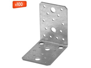 Équerre renforcée 100 x 60 x 60 x 2,5 mm sans renfort, 100/bte - ING FIXATIONS