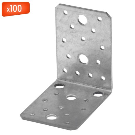 Équerre renforcée 100 x 60 x 60 x 2,5 mm sans renfort, 100/bte - ING FIXATIONS