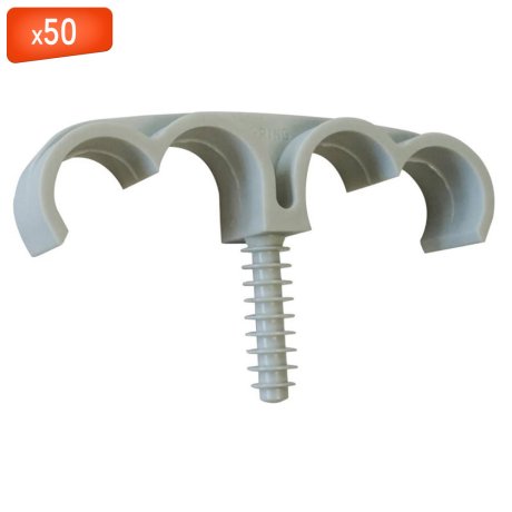 Fix Ring quadruple pour gaines et tubes, diamètre 25 mm, 50/bte - ING FIXATIONS
