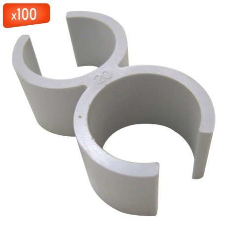 Fast-Ring pour ajout de tube électrique sans perçage, diamètre 20-20 mm, 100/bte - ING FIXATIONS