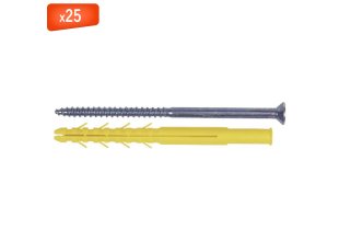 Cheville CQLV Ø10 x 140 mm + vis tête fraisée Torx T40, 25/bte - ING FIXATIONS