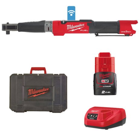 Clé à cliquet dynamométrique 1/2" One-Key™ M12 Fuel™ avec 1 batterie 2 Ah + chargeur - MILWAUKEE