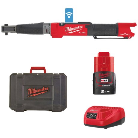 Clé à cliquet dynamométrique 3/8" One-Key™ M12 Fuel™ avec 1 batterie 2 Ah + chargeur - MILWAUKEE