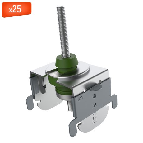 Suspente acoustique pour plafond de 3 à 25 kg filetage M6, boîte de 25 - SENOR