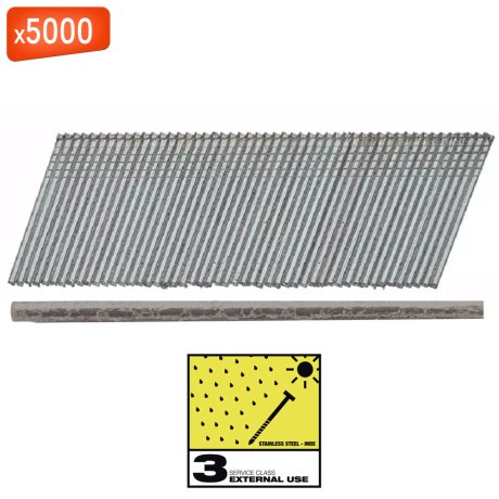 Clous G18 Inox SC3, 50 mm x 5000 - MILWAUKEE