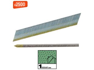 Clous de finition G15 Galva SC1 34°, 38 mm x 2500 - MILWAUKEE