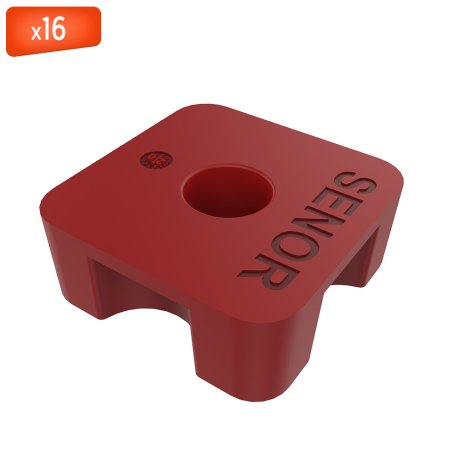 Amortisseur acoustique caoutchouc pour sol technique, charge 270 à 400 kg, boîte de 16 - SENOR