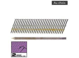 Clous de charpente annelés galvanisés SC2 20°, tête ronde, au choix - MILWAUKEE