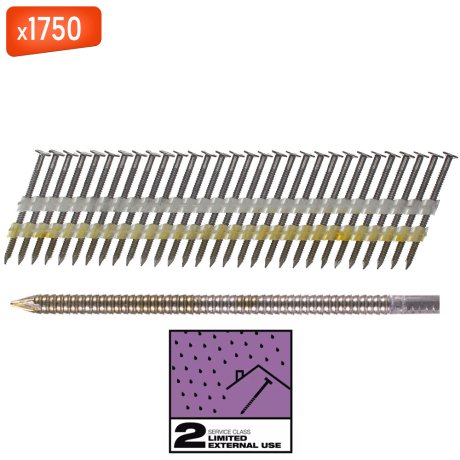 1750 clous de charpente Galva 20° 90 mm - MILWAUKEE