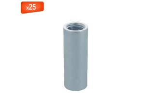 Manchon cylindrique acier zingué blanc, DIN 6335, M6 longueur 20 mm, 25/bte - VISWOOD