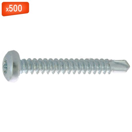 Vis autoperceuse tête cylindrique Torx ZN, DIN 7504, 3,5 x 16 mm, 500/bte - VISWOOD
