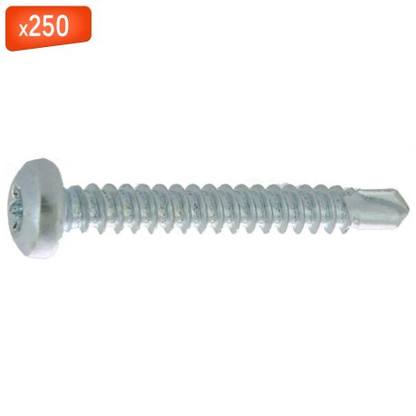 Vis autoperceuse tête cylindrique Torx ZN, DIN 7504, 4,8 x 50 mm, 250/bte - VISWOOD
