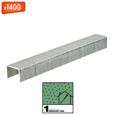 Agrafes T50 Galva, 6 mm, par 1400 - MILWAUKEE