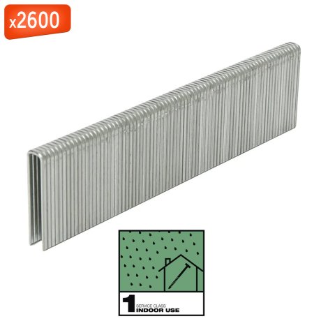 Agrafes revêtement résine, Galva SC1, 38 mm, par 2600 - MILWAUKEE