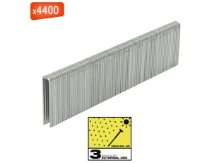 Agrafes revêtement résine, Inox SC3, 25 mm, par 4400 - MILWAUKEE