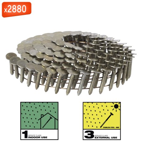 Clous en rouleau 15° SC1 & SC3, 19 mm x 2880 - MILWAUKEE